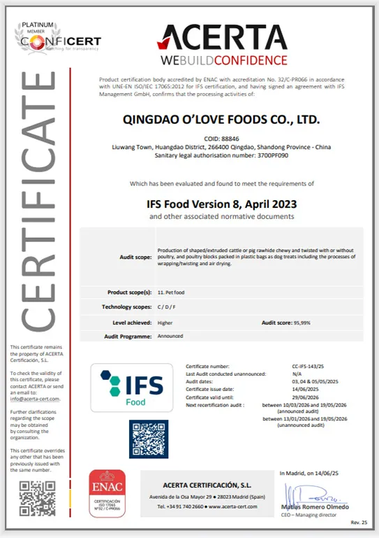 IFS Certificate